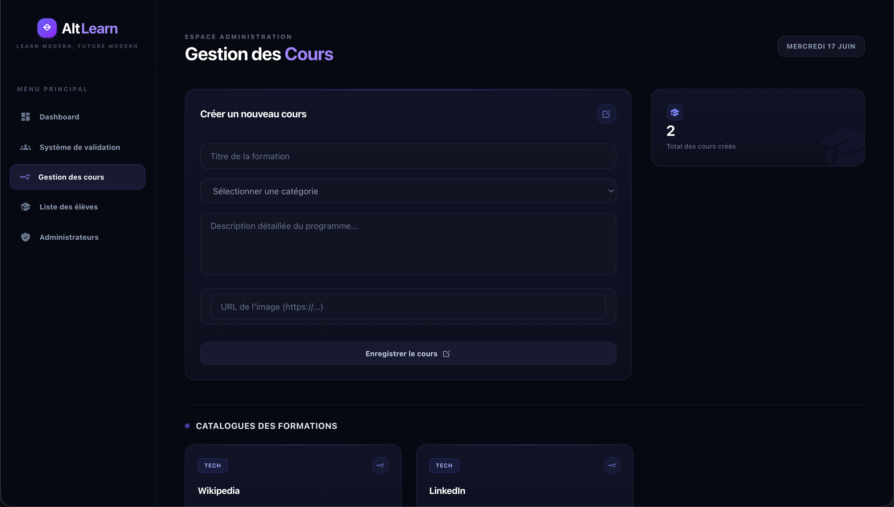 AltLearn – Full-Stack LMS Platform