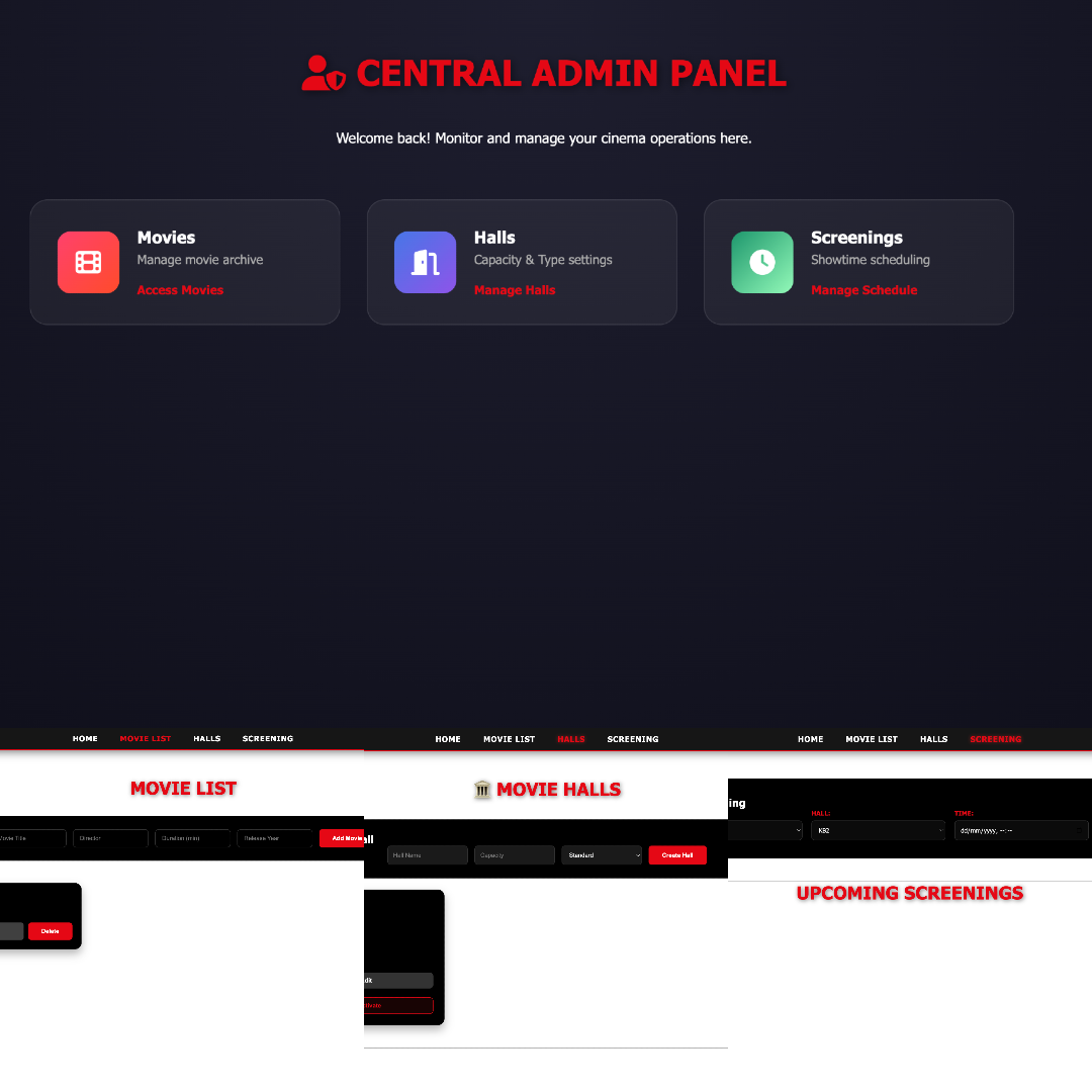 CineLuxe – Admin Dashboard